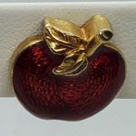 Avon Red & Gold Apple Earrings Red Photo 1