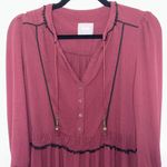 Maeve Anthropology  Peasant Tassel Boho Long Sleeved Dress Photo 4