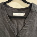 Hunter Bell XS Black Linen V-Neck Sleeveless Jumpsuit Brunch Comfort Timeless Photo 4