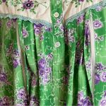 Shandar Nightgown Nursing‎ Breastfeeding Maxi Green Floral Sleepwear Pajamas Pjs Size M Photo 8
