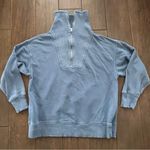 Aerie Down to Earth Blue 1/4 Zip Sweatshirt size S Photo 1