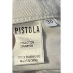 Pistola  Women's Jeans Button Fly Ripped Baggy Fray Hem‎ Denim White Sz. 30 Photo 9