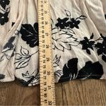 Billabong Women’s Dress Mini Ivory Black Floral Crossover Vneck Flare Sleeves M Photo 8