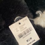 PINK - Victoria's Secret  Black Plush Slippers size M brand new Photo 3