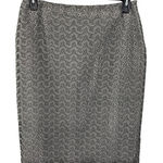 Max Mara Lace Pencil Skirt Gray Made in Italy Sheath Knee Length Size 14 Photo 0