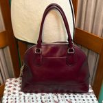 Coach  Burgundy Leather Satchel Photo 4