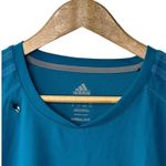Adidas Supernova Blue & Gray Short Sleeve Athletic T-Shirt Zipper Pocket Large Photo 4