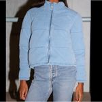 John Galt Brandy Melville sky blue Macy quilted puffer jacket zip up pockets  Photo 2