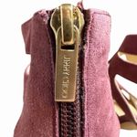 Jimmy Choo  Women's Suede Sandal High Heels Burgandy Size 40.5 Designer Luxury Photo 5
