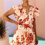 Marie Oliver Kara Aloha Poplin Mini Dress Multicolor Size Medium Photo 0