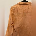 Free People  Sheer Luck Button Down Lightweight Shirt in Wood Chimes Size XS Photo 11