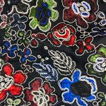 ZARA Black & Colorful Embroidery Floral Mini Party Skirt Photo 5