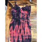 Sundry  Women's Red & Purple Tie Dye Drawstring Waist Jogger Jumpsuit Size 2 Photo 2