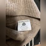 WOOLOVERS 100% Wool Full Zip Long Sleeve Cowl Neck Sweater Unisex Sz L EUC Tan Size L Photo 5