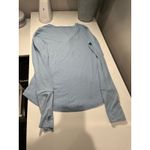 Twenty5A Light Blue Waffle Knit Henley Long Sleeve Cuff Top Size S Photo 5