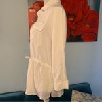 Armani Exchange  White Blouse Button Front Long Sleeve Shirt Women's Size S Small Photo 2