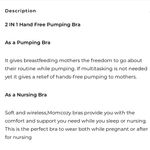 Momcozy  Nursing and Pumping Gray Bra 
Size‎ L
93% Cotton 7% Spandex Photo 7