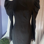 L'ATISTE Black Dress with Embellished Collar Photo 0