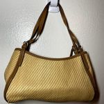 Fossil  Wicker Woven Tote Straw Shoulder Bag Flower 70s retro adjustable straps Photo 5