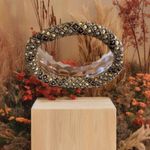 Swavorski Peyote Stitch Bangle Bracelet  Swarovski Pearls Brown/Cream and  beads Photo 3