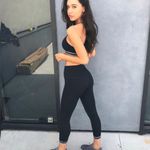 NEW REN M/L Seamless Bra Alexis Ren Workout Top Black Fitness Influencer Gym Size M Photo 10