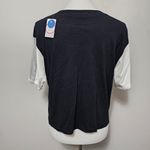 Flirtitude  Black & White Colorblock Short Sleeve Tee Size Large Photo 4