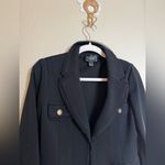 St. John St.‎ John Caviar Wool Blazer Jacket Sz 6 in Black Clasp Silk Trim Photo 1