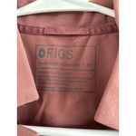 FIGS The FIONx Inala Top features princess seam ribbed collar Size XS Burgundy Photo 3