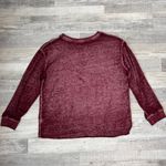 C&C California  knit long sleeve top burgundy Thankful embroidery medium C5 Photo 5