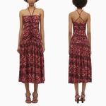 Ulla Johnson NEW Dress Marcella Wild Rose Pink Print Halter Midi Dress Size 2 Photo 7