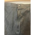 Vera Pelle Vintage Mini Leather Skirt in Black Artisan-made in Italy sz. M/8 Photo 3