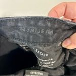 American Eagle  Women’s Distressed Straight Leg Mom Jean Black Size 4 EUC Photo 4