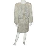 Eliza J  Sequined Blouson Shift Dress Silver Women’s Sz 10 NWT Photo 5