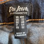 QVC Du Jour Floral Distressed Ankle‎ Jeans 18W Blue Photo 10