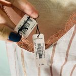 Victoria's Secret NWT Victoria’s Secret Striped Metallic Pink Flannel Lace V-Neck Cami tank Photo 4