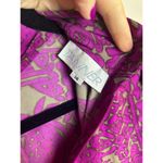 Taylor Sheath Purple Grey Pineapple Tropical Sheath Long Sleeve Dress Size 14 Photo 5