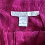 Vintage Silk Button Front Midi Skirt Magenta Pink The Limited size 12 Medium Photo 2
