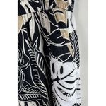 Millennium Wide Leg Pants Womens 3X Black Neutral Tropical Leaf Pull On Vacation Size undefined Photo 2