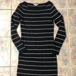 Loft [] xs petite black & gold sweater dress Photo 0