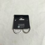 The Sak  Simple Matte Silver Tone Hammered Hoops Photo 1