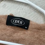 Cider Embroidered Cardigan Sweater Brown medium floral open tie front coquette Photo 1