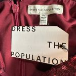 Dress the Population  Kady Merlot Sequined Black Tiered Tulle Dress Size XS New Photo 3