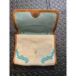 Isabella Fiore  Aqua SPRING RHAPSODY AIDA Flap Clutch Bag Womens Boho Beachy Photo 4