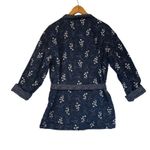 Per Una M&S Reversible Quilted Jacket Blue Floral Belted Versatile Size 12 Photo 10