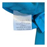 JODIFL  Pleated Ruffle Bubble‎ Sleeve Teal Blue Blouse Women Size Medium Photo 9