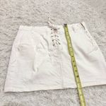frame denim  lace up Mini Skirt‎ parchment off white size 27 Photo 8