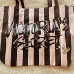 Victoria's Secret Victoria’s Secret Iconic Pink & Black Pinstripe Tote Bag Photo 6