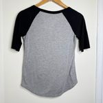 Disney  Mickey Mouse Skeleton Halloween Raglan Shirt Size Small V neck Photo 3