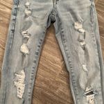 Aeropostale Women’s  size 0 low rise jegging light wash destroyed stretchy jeans Photo 2