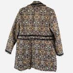 Jacquard Topper Jacket Womens 8 10 Chicos Size 1 Fringe Trim Long Sleeve Photo 4